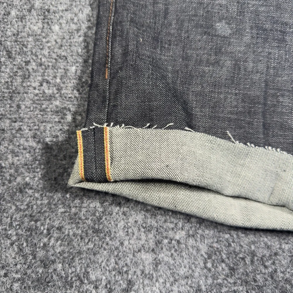 Naked & Famous Selvedge Super Guy Cut-Off Denim Shorts Mens 34 Indigo  Raw Hem